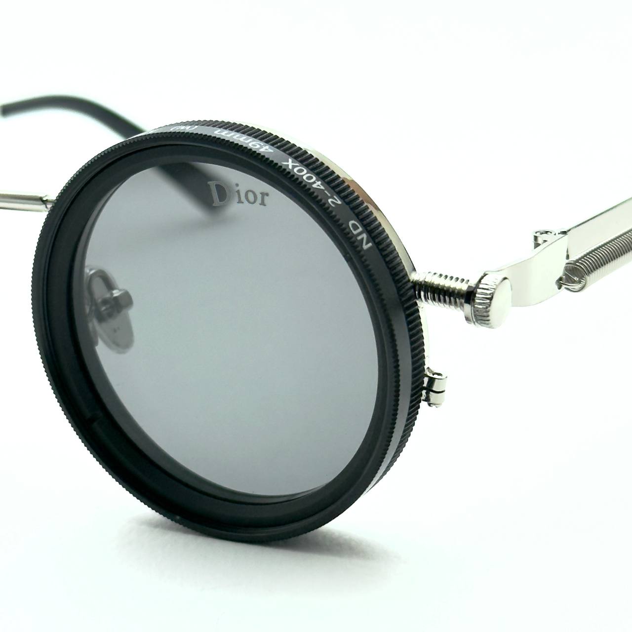 Adjustable Rotating Trendy Sunglasses - Silver Black