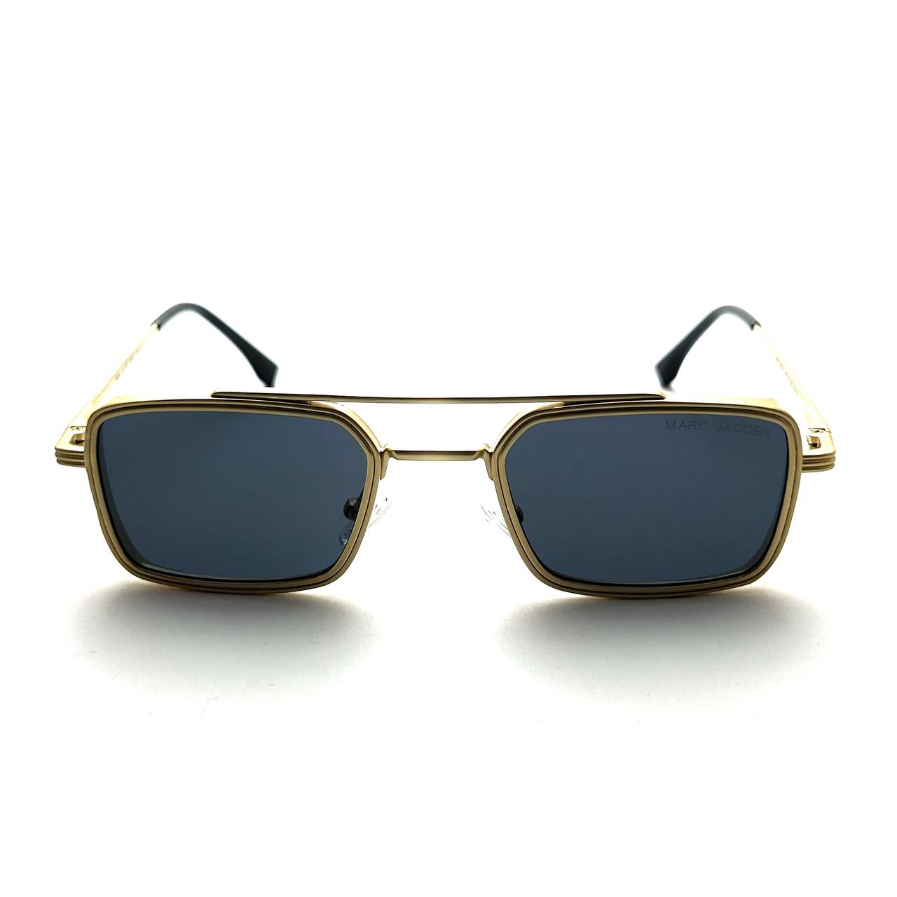 Marc Jacobs – Gold Rectangle Frame / Dark Blue Lenses