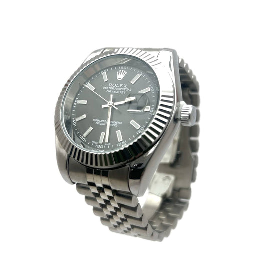 Rolex Oyster Perpetual Datejust 36 mm – Silver Tone / Black Dial  (For Him)