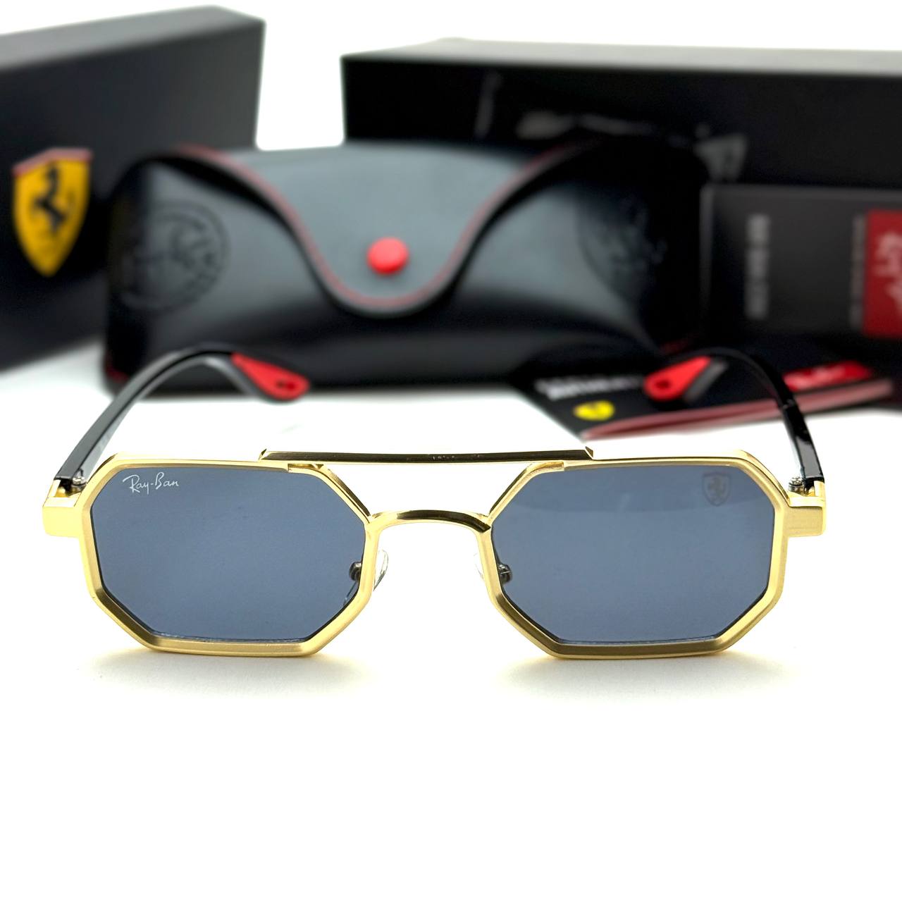 Ray-Ban Ferrari RB3674M – Gold Blue