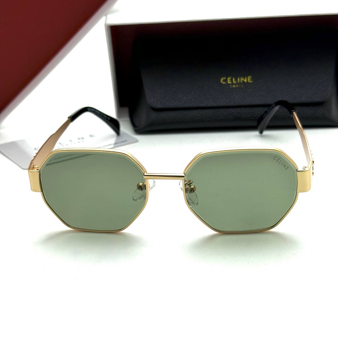 Celine CL40268U – Gold Green Octagon