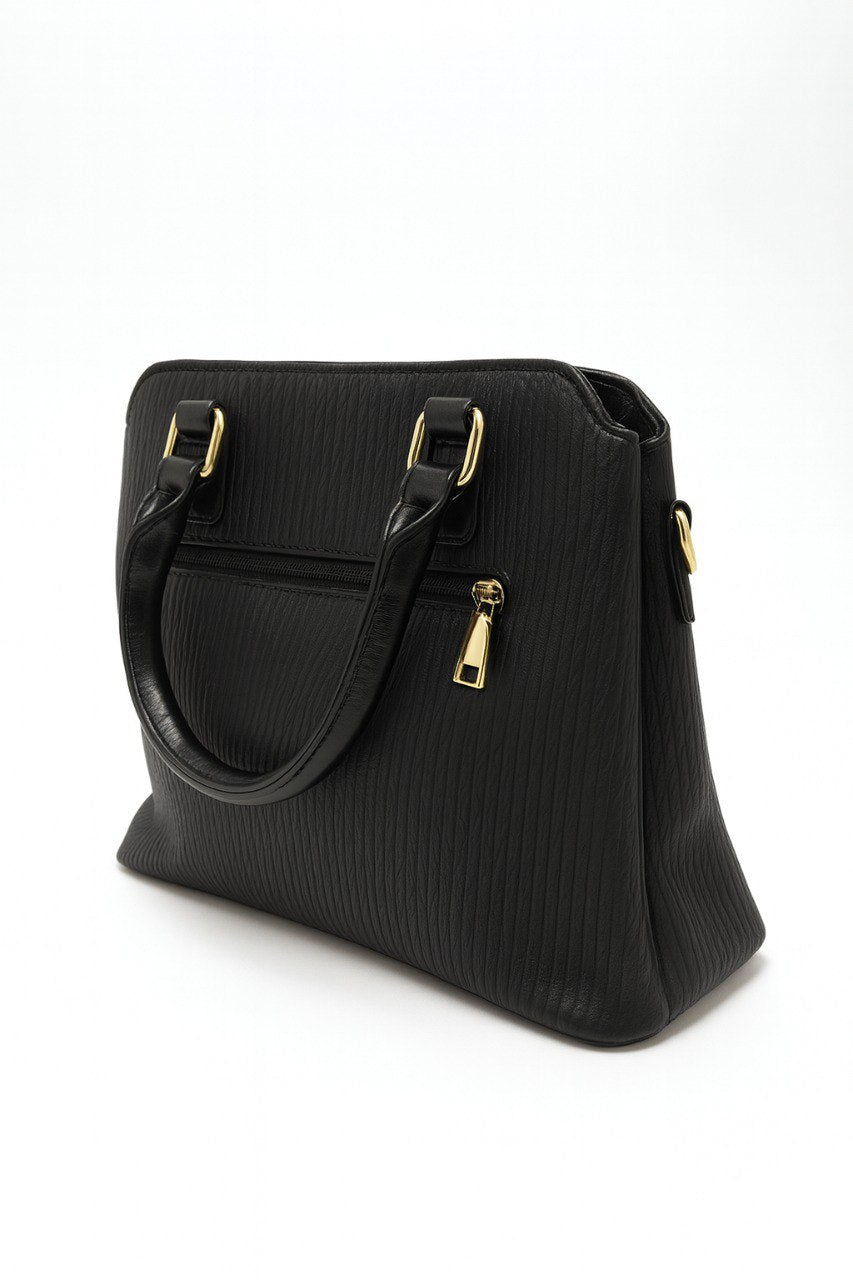 Leather Medium Bag – Black