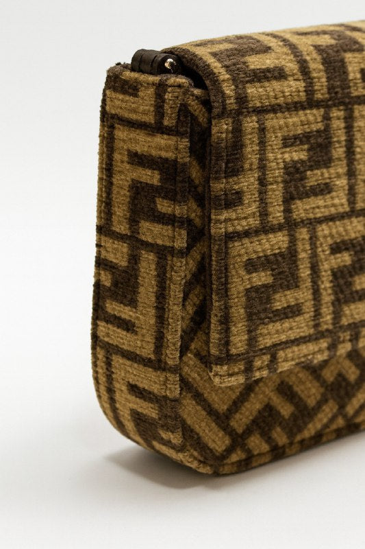 Fendi Velvet Shoulder Bag – Brown