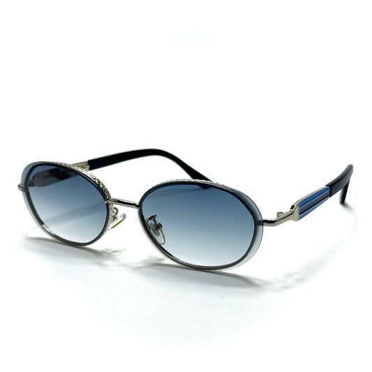 Chanel Oval – Silver / Blue Gradient