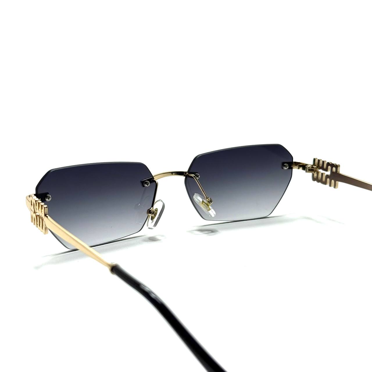 Miu Miu Geometric – Gold / Navy Blue Gradient