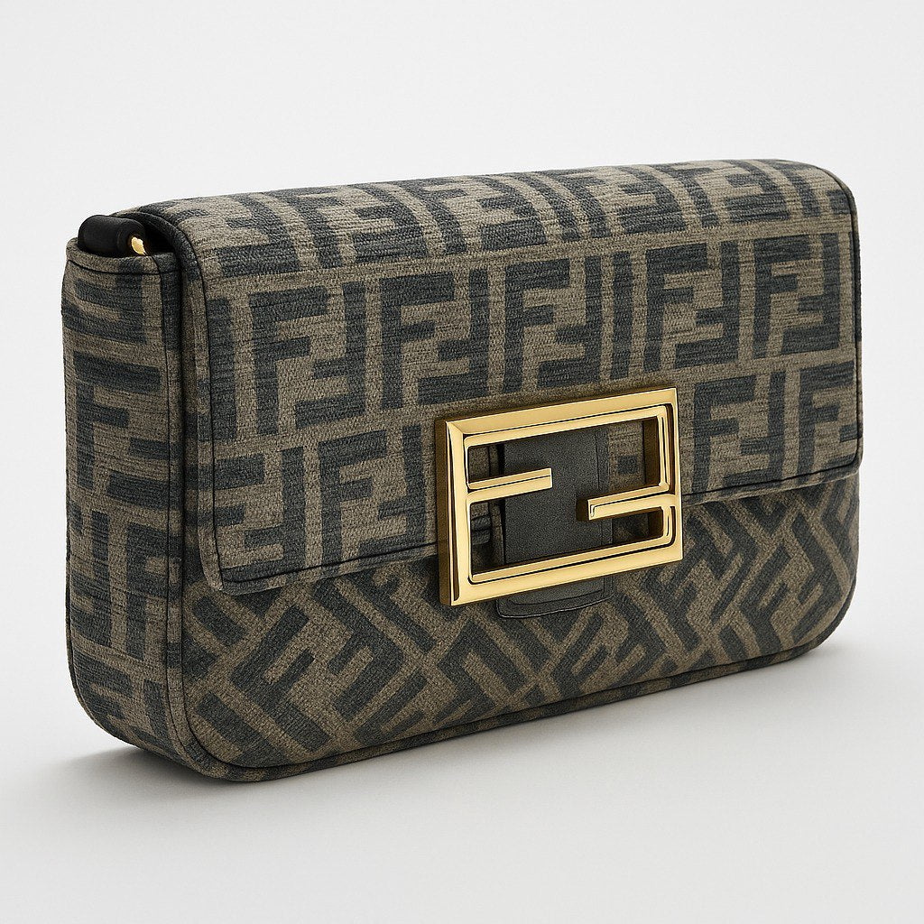 Fendi Velvet Bag – Grey