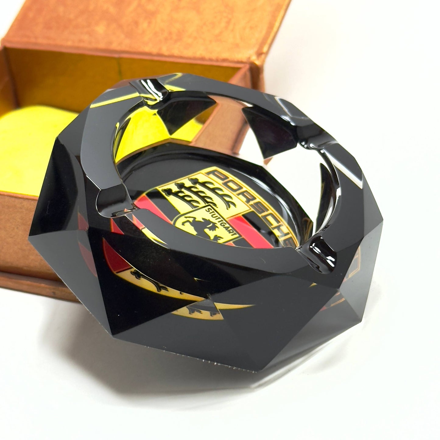 Porsche Crystal Ashtray – Black Diamond Design