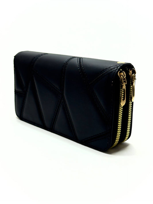 Double Zip Wallet - Black
