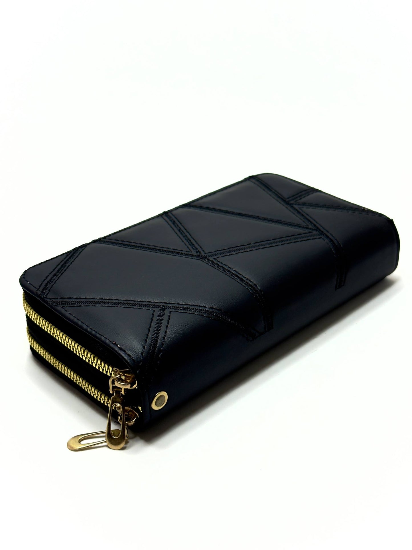 Double Zip Wallet - Black