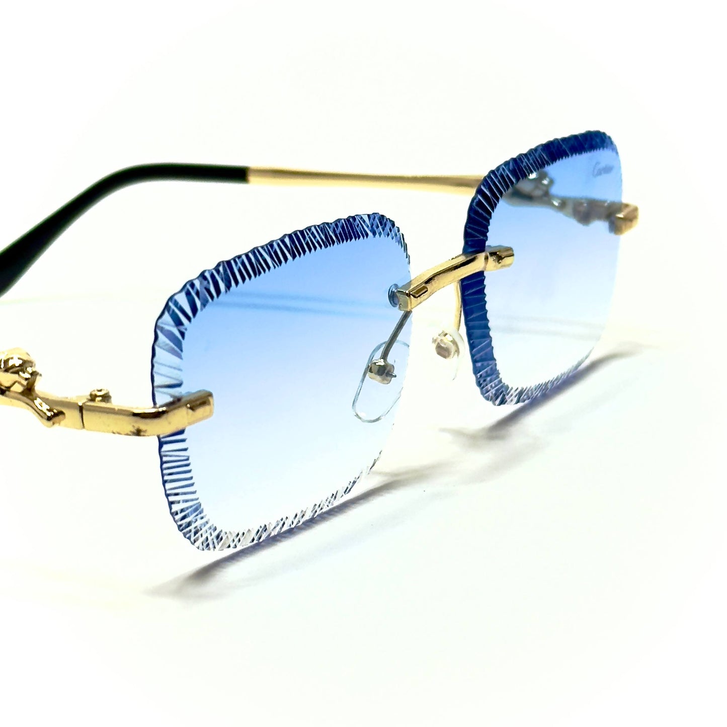 Cartier CT0425S Rimless – Gold Blue Gradient