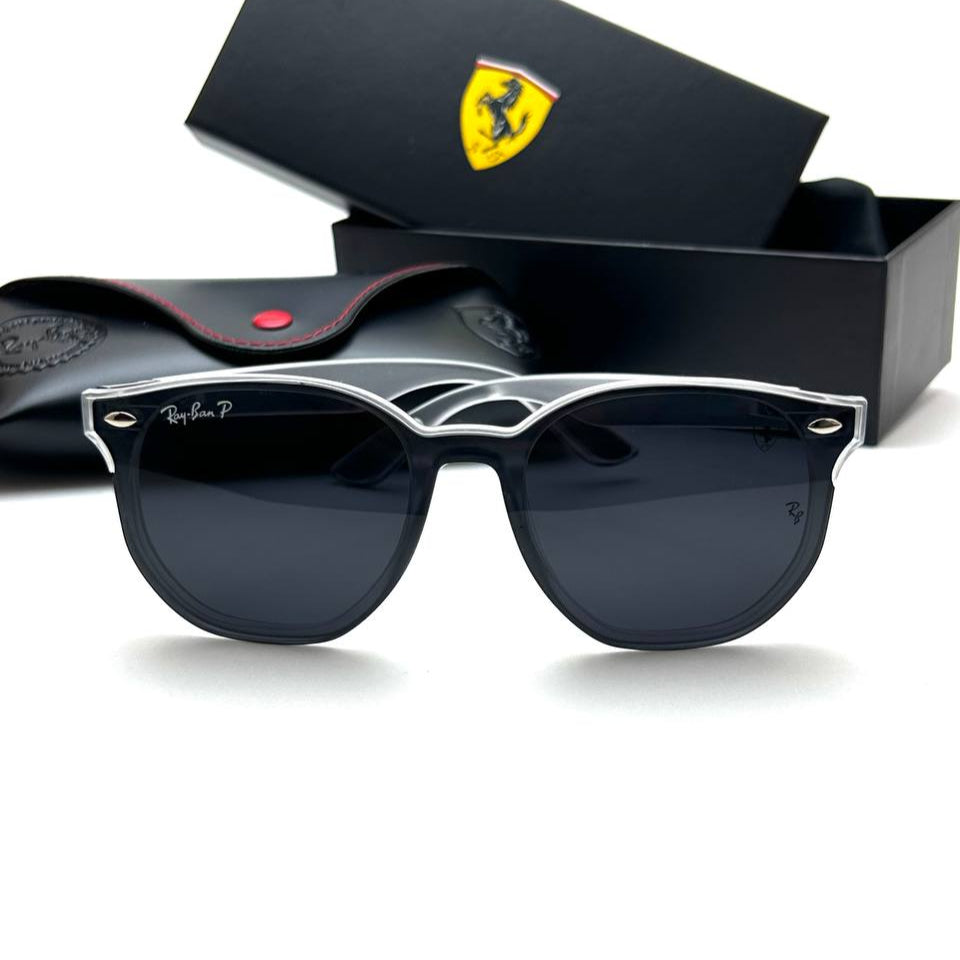 Ray-Ban Ferrari RB4310M – White Black Polarized