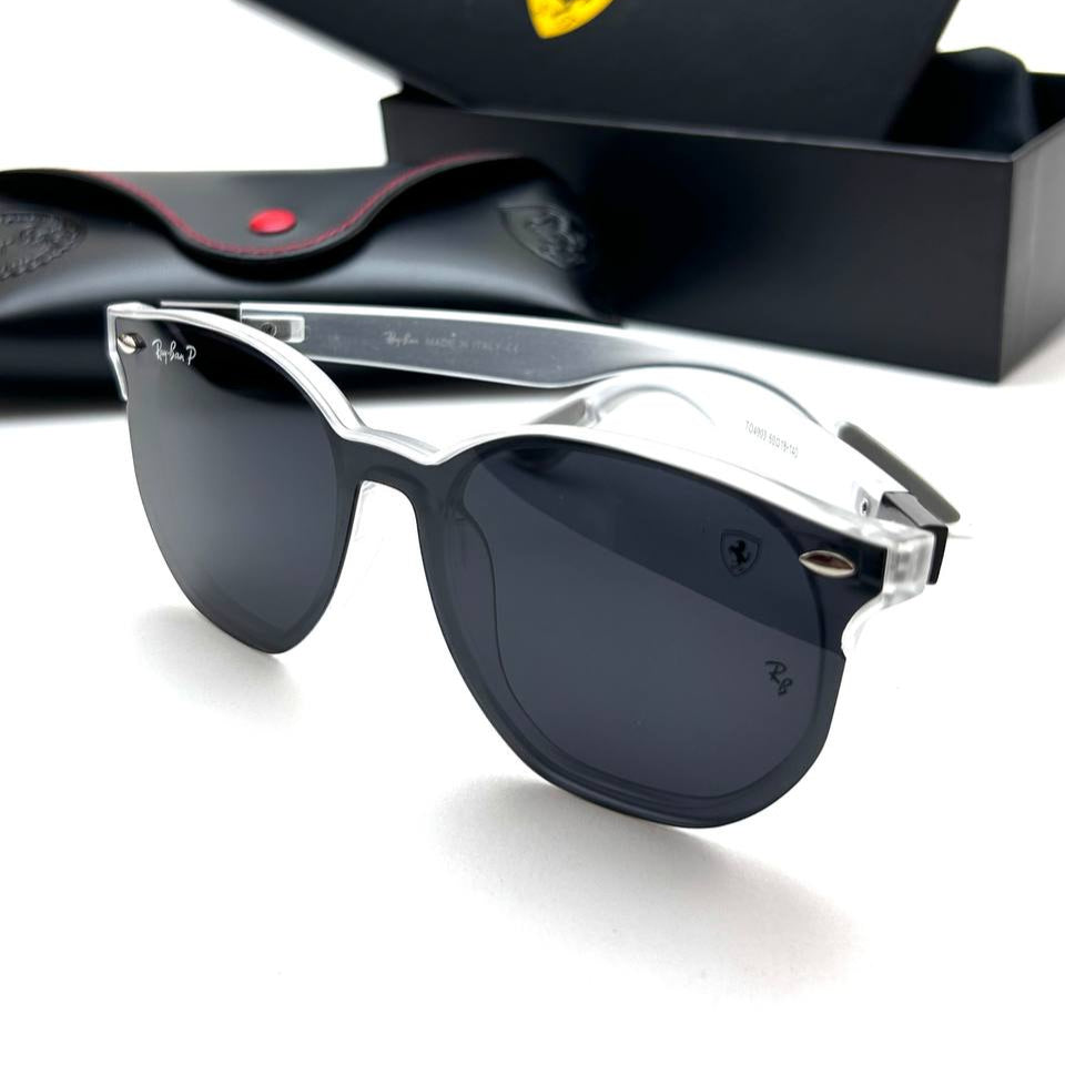 Ray-Ban Ferrari RB4310M – White Black Polarized
