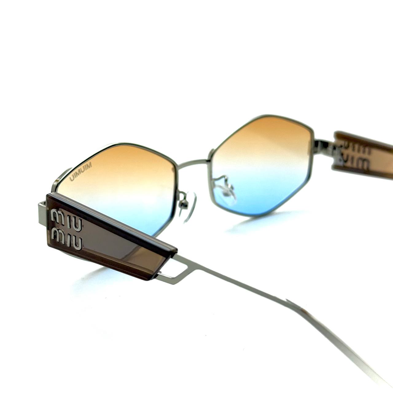 Miu Miu Gradient Blue-Orange Hex Sunglasses