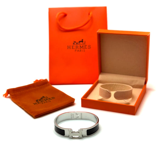 Hermès Clic H - Silver Black