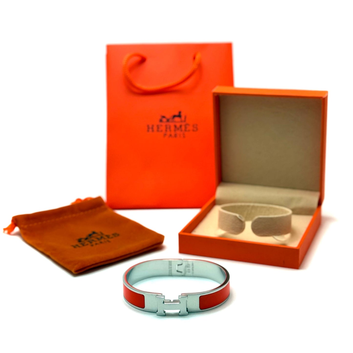 Hermès Clic H - Silver Orange