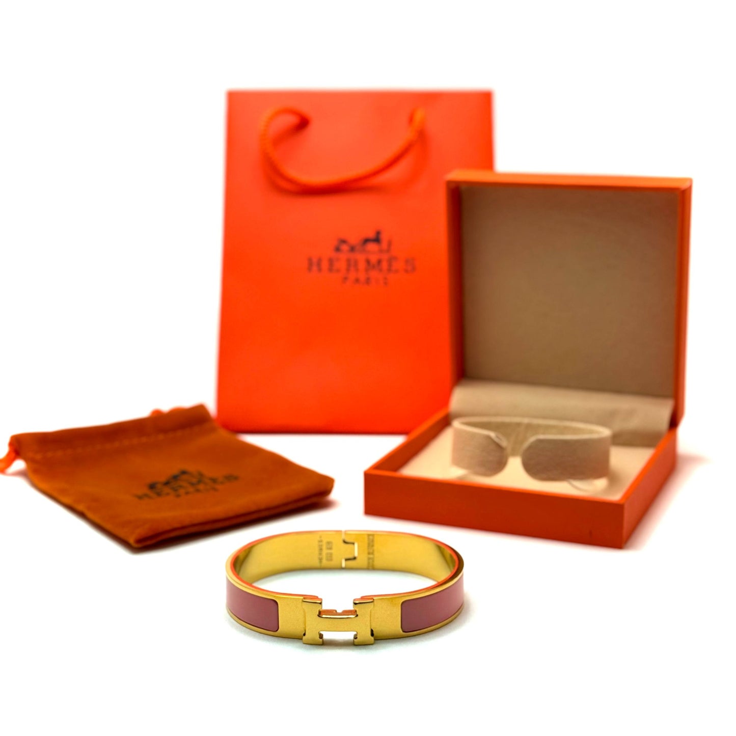 Hermès Clic H — Gold Pink