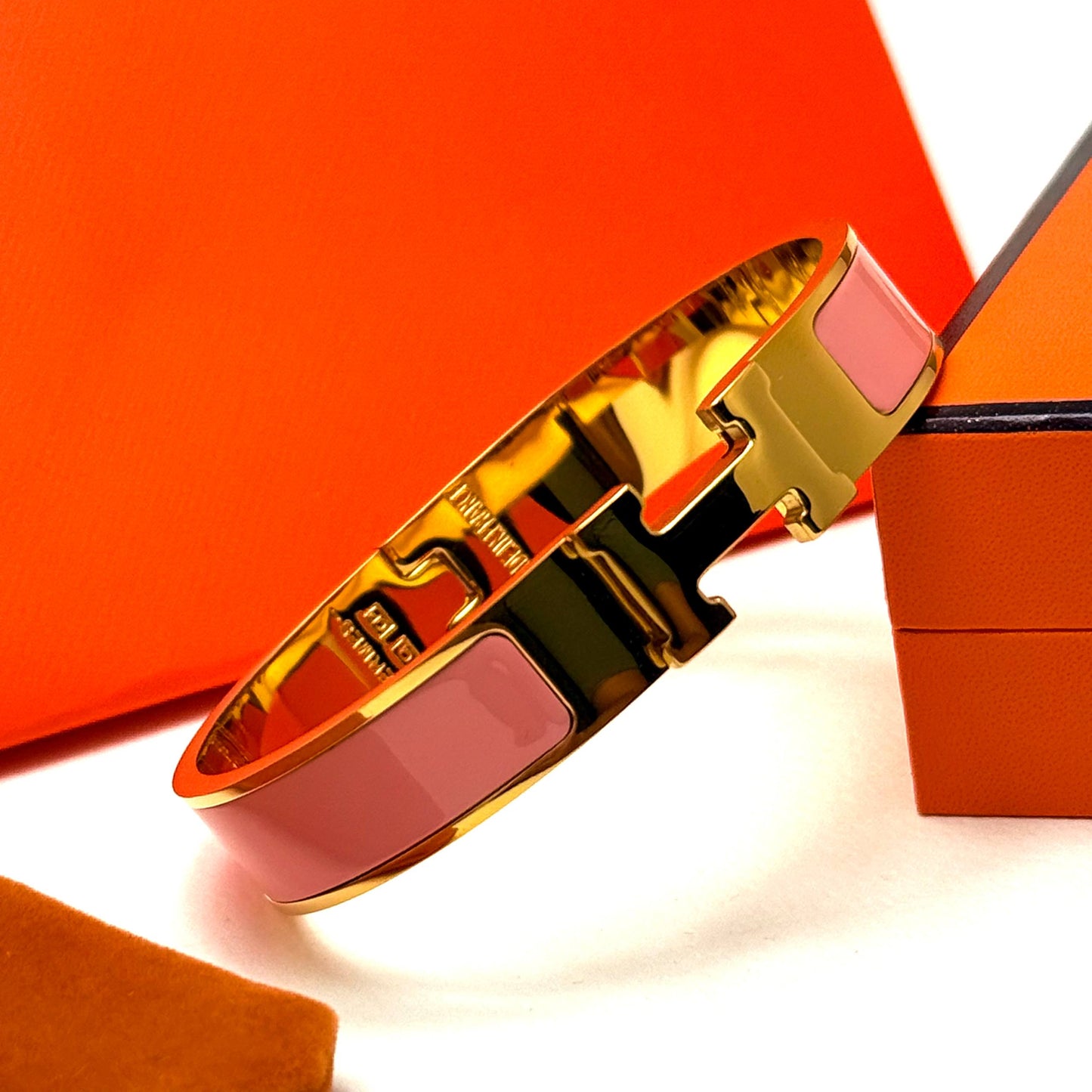 Hermès Clic H — Gold Pink