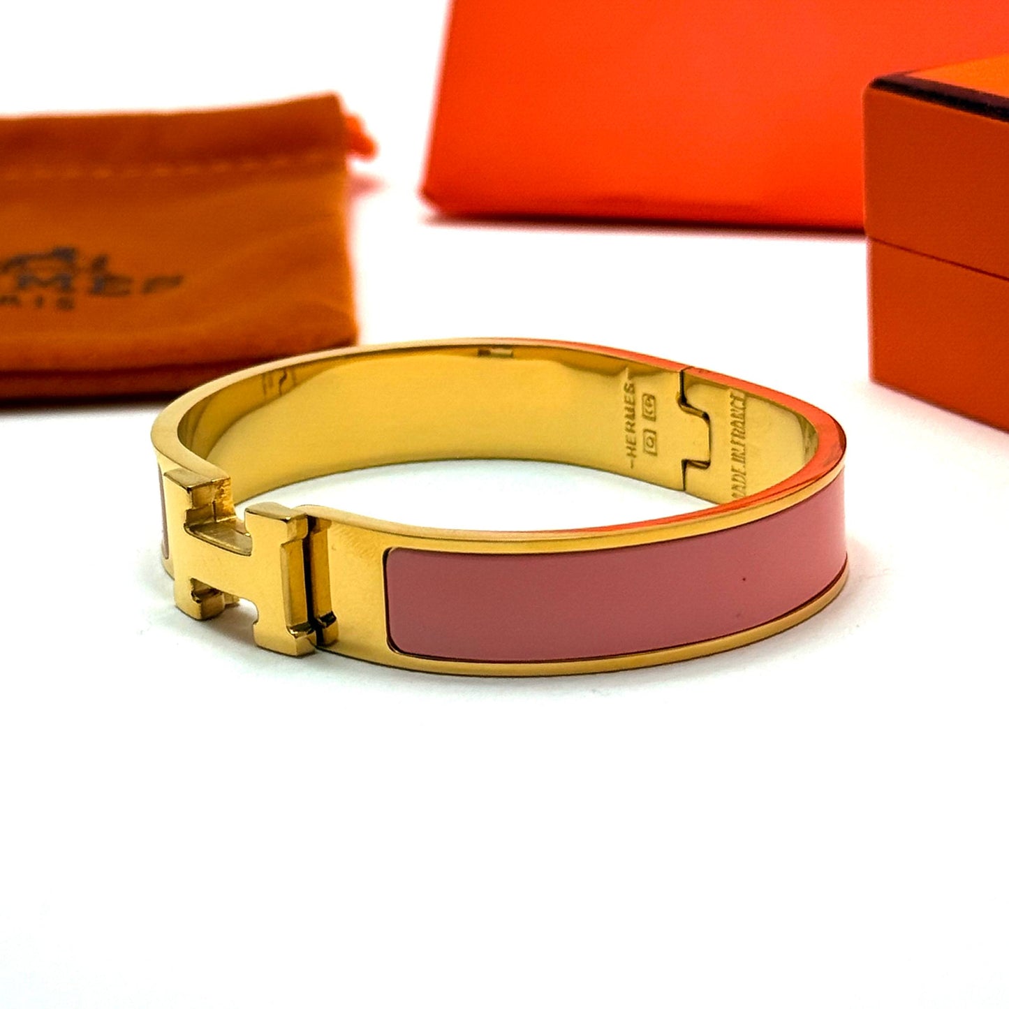 Hermès Clic H — Gold Pink