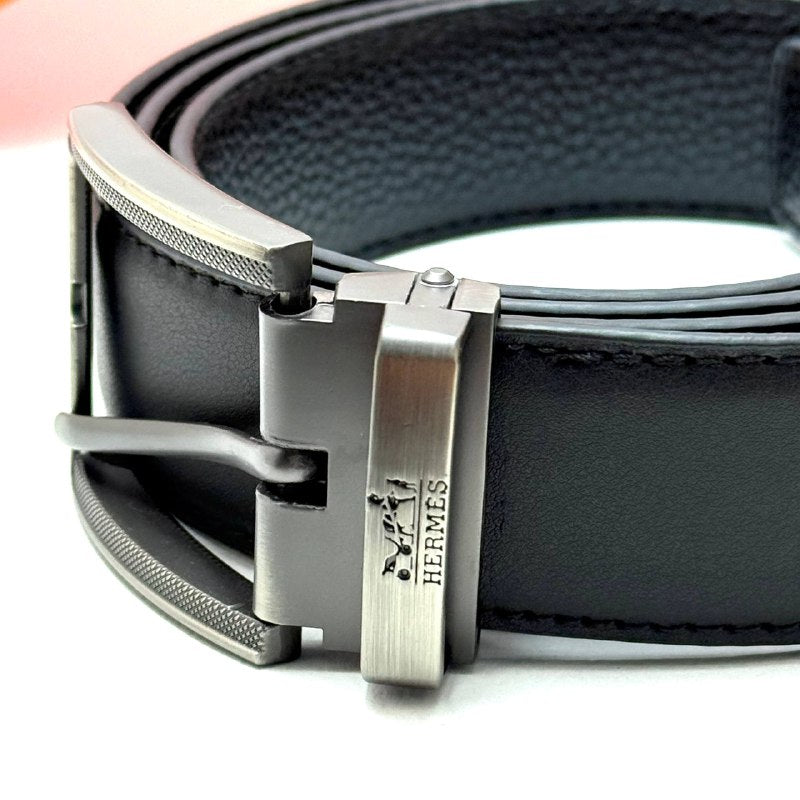 Hermès Buckle Belt — Gunmetal Black
