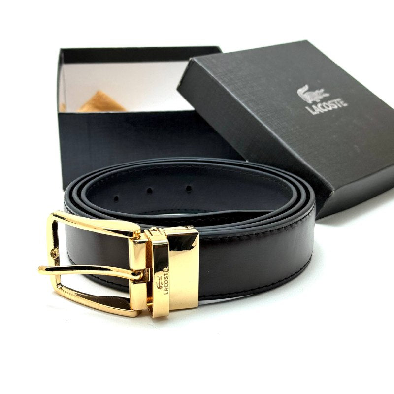 Lacoste Buckle Belt - Gold Black