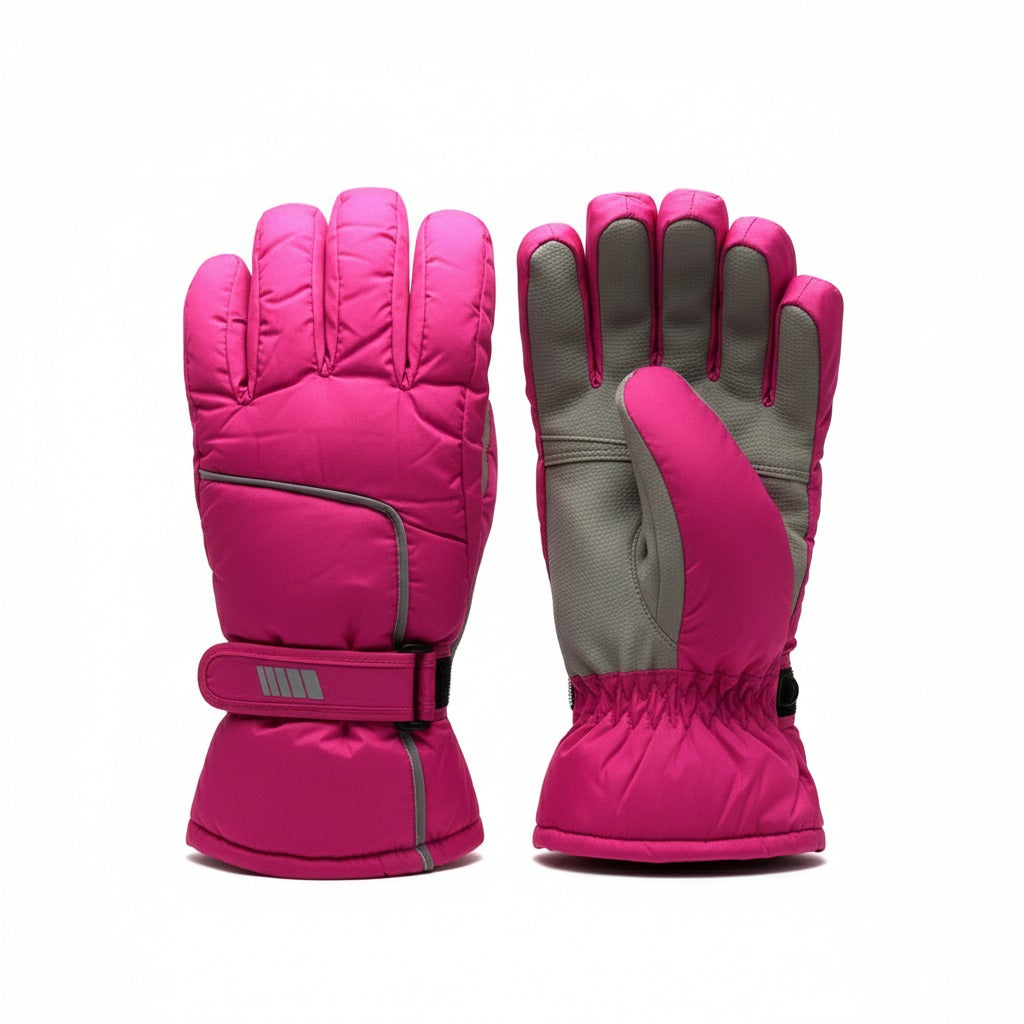 Thermal Winter Gloves – Pink Grey