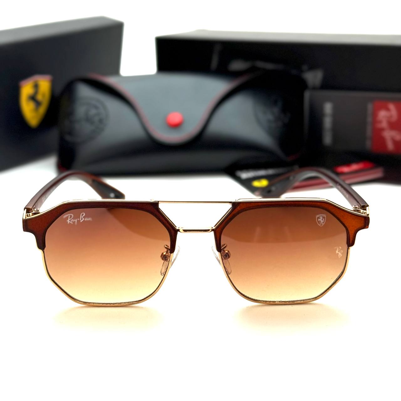 Ray-Ban Ferrari RB3665M – Brown Gold Gradient