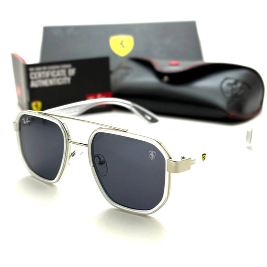 Ray-Ban Ferrari RB3697M – Silver White Edition