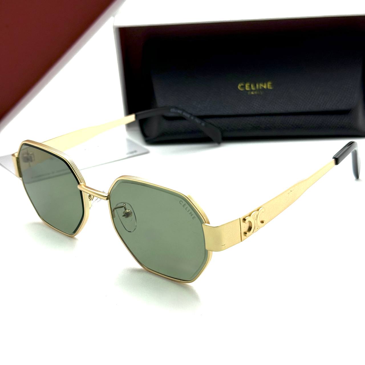 Celine CL40268U – Gold Green Octagon