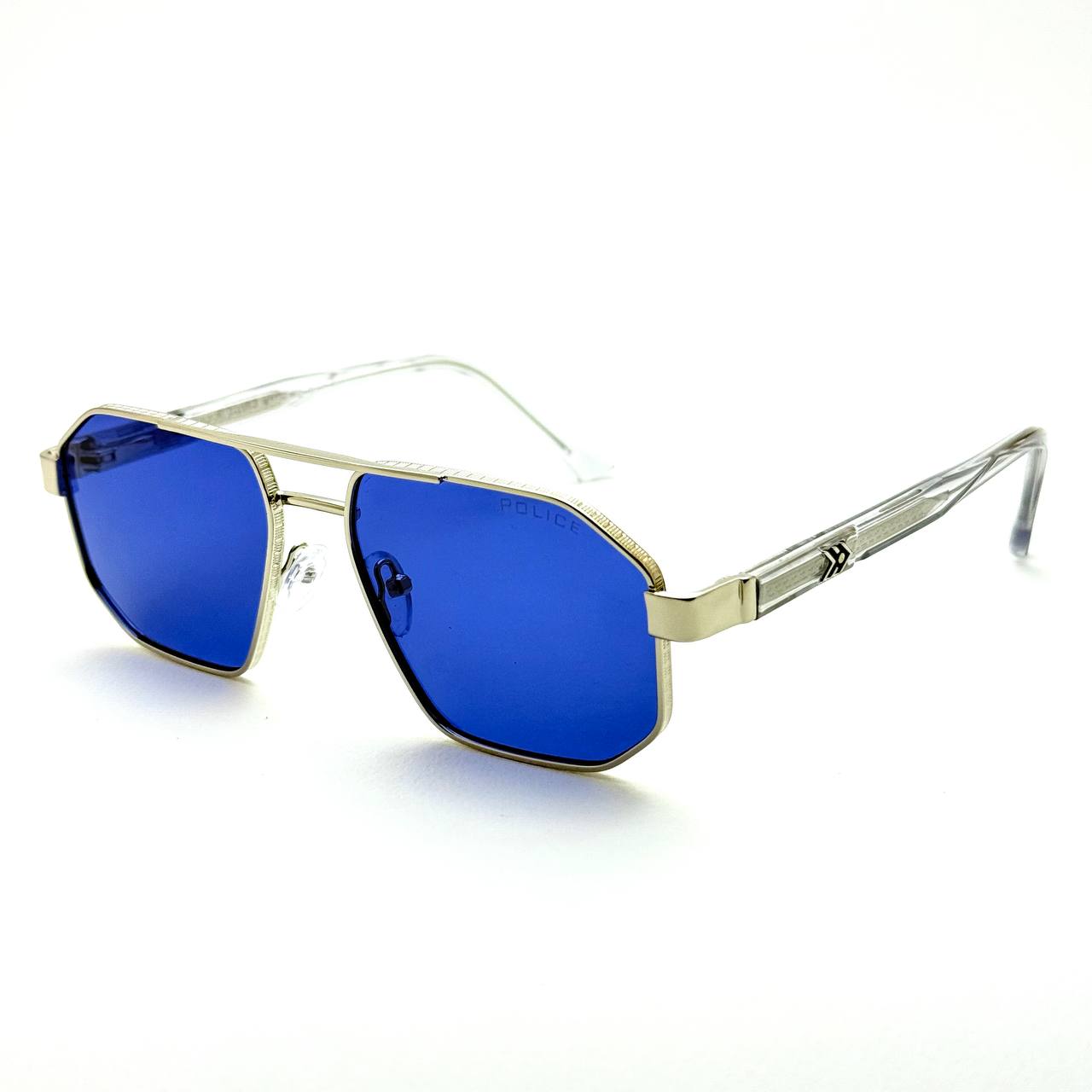 Police SPLL65 – Ice Blue Mirror / Silver Metal