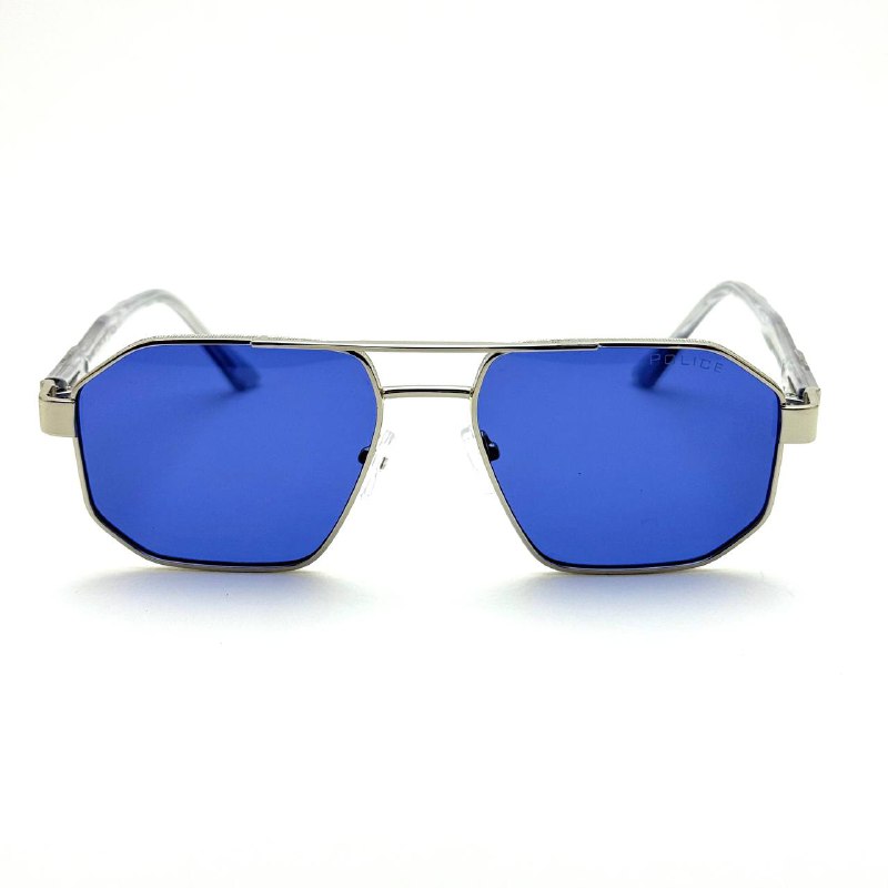 Police SPLL65 – Ice Blue Mirror / Silver Metal