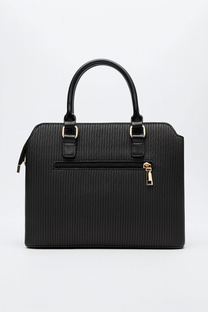 Leather Medium Bag – Black