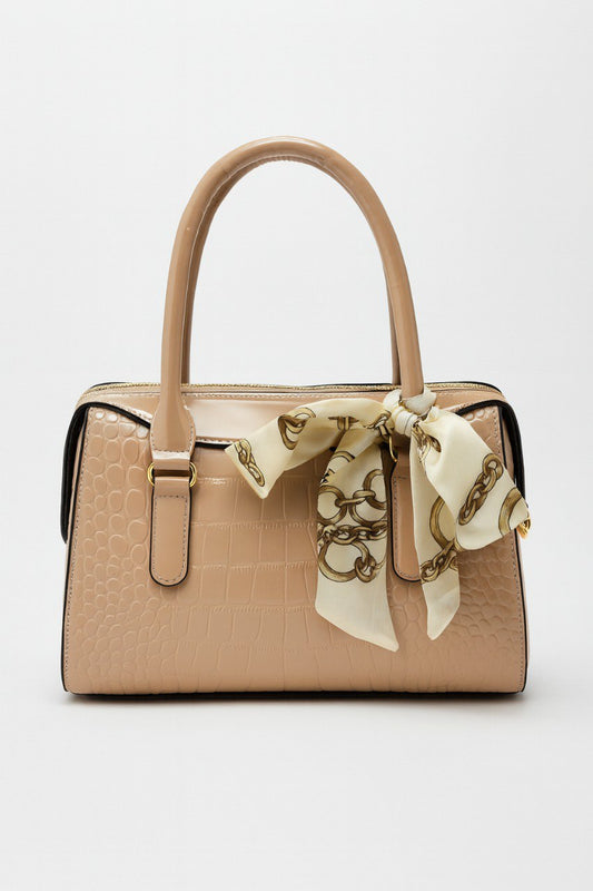Croco Bag - Beige