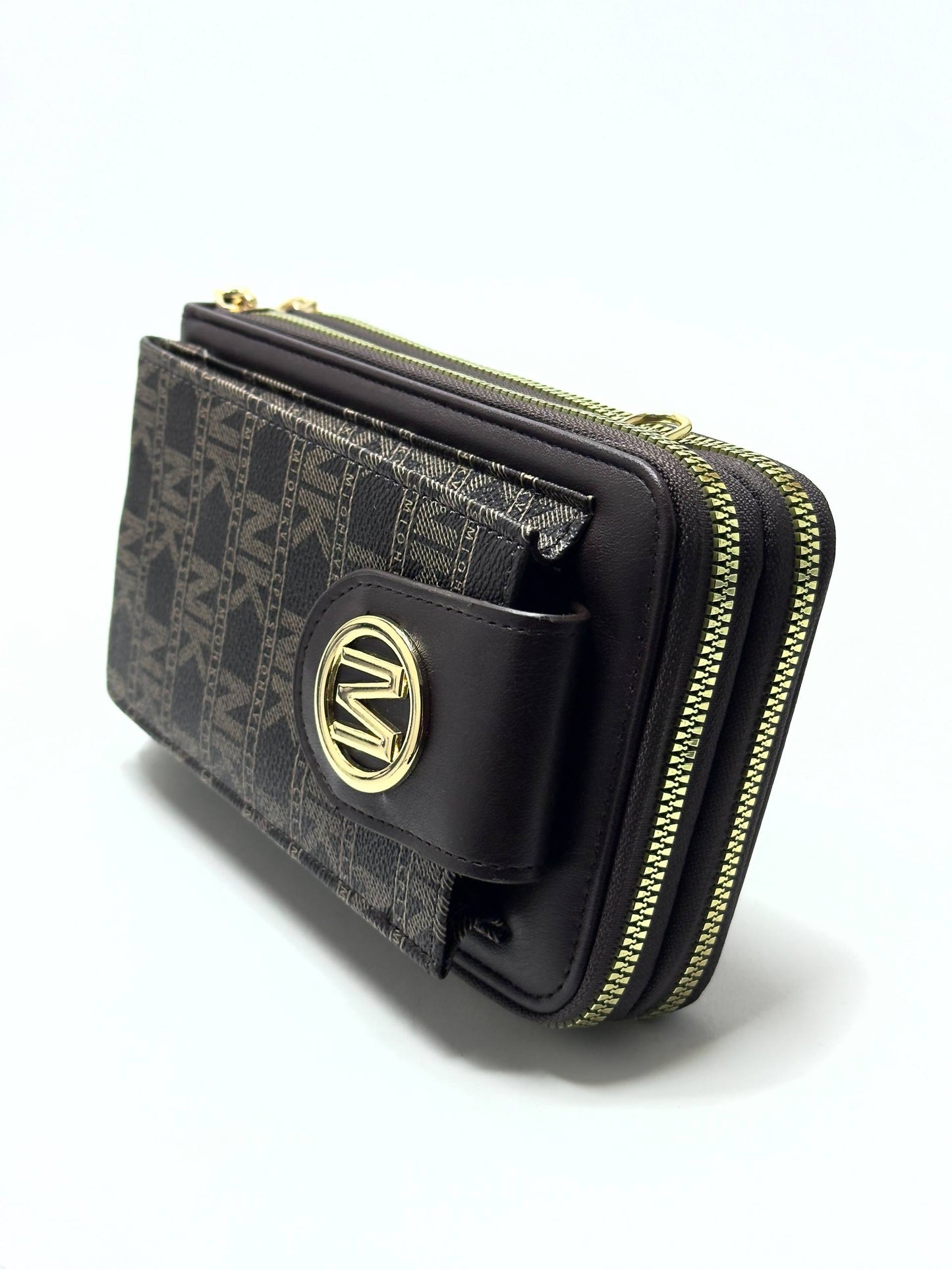 Zip Wallet – Black Diamond Design