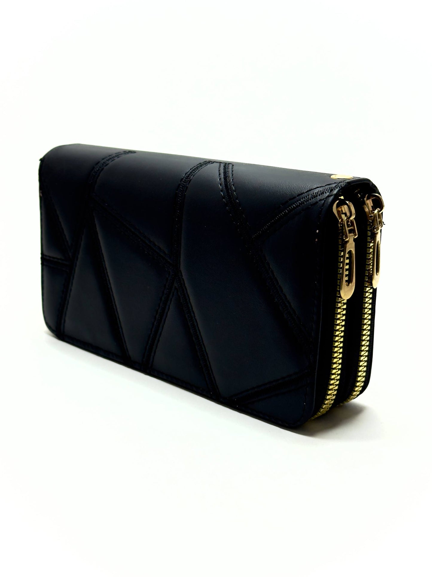 Double Zip Wallet - Black