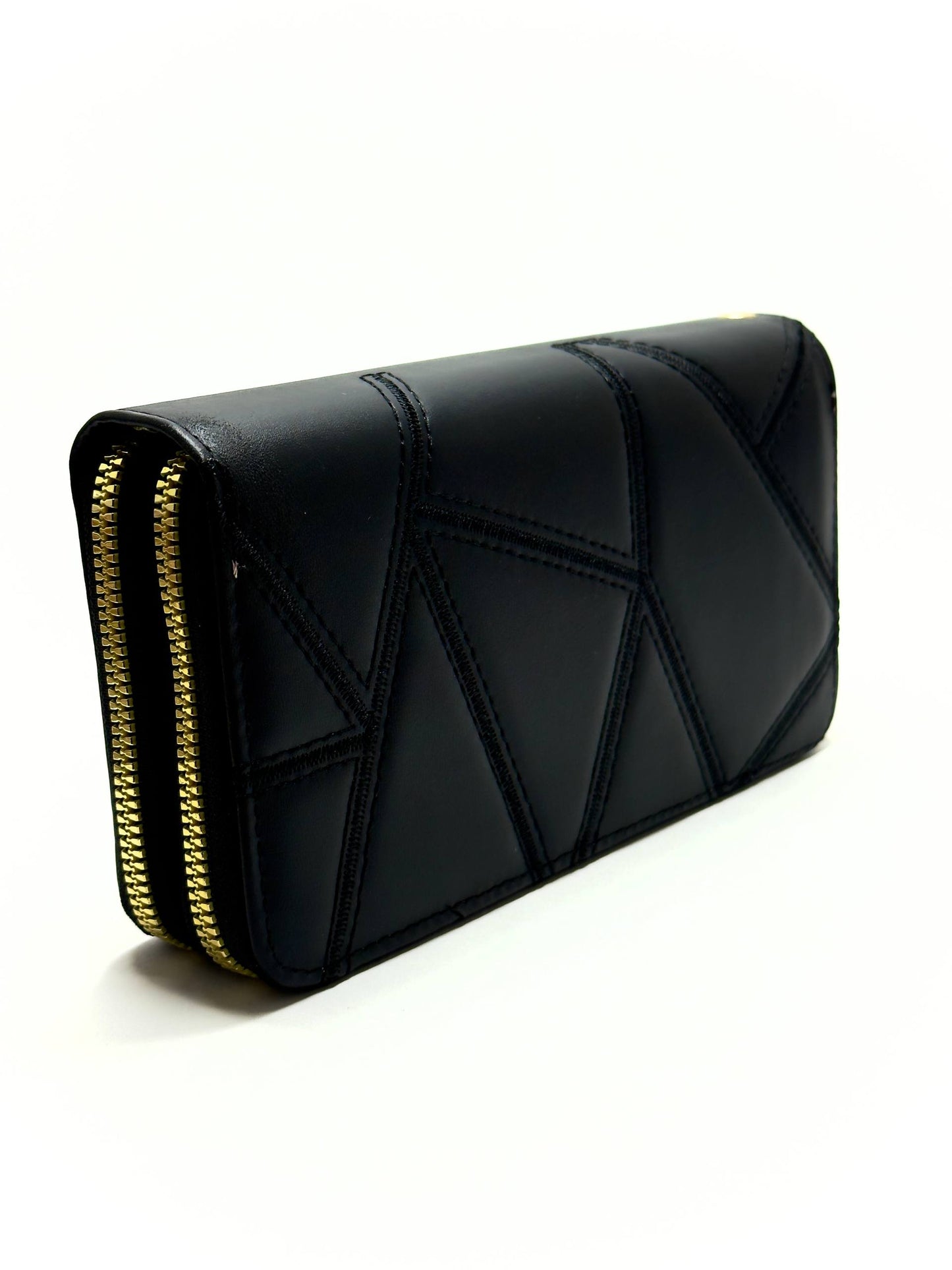 Double Zip Wallet - Black