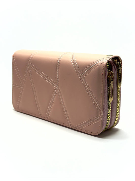 Double Zip Wallet - Beige