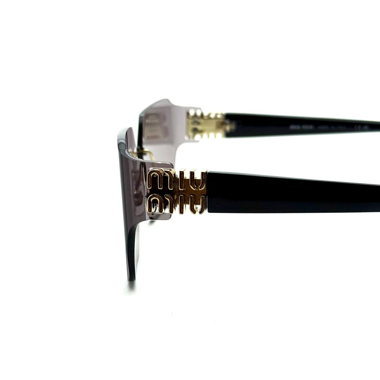 Miu Miu MU 04RS Rimless Oversized Sunglasses – Gradient Grey