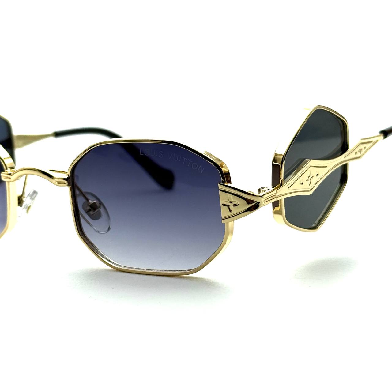 LV Royal Hex Luxe Shades - Dark Blue Gradient Lens