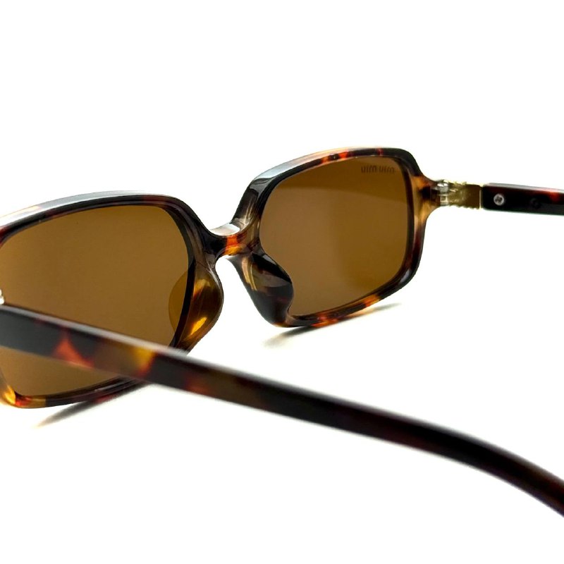 Miu Miu Rectangular Regard – Tortoise Frame / Brown Lenses