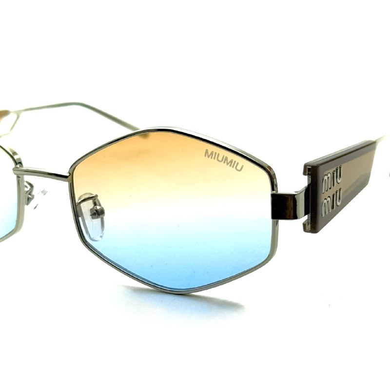 Miu Miu Gradient Blue-Orange Hex Sunglasses