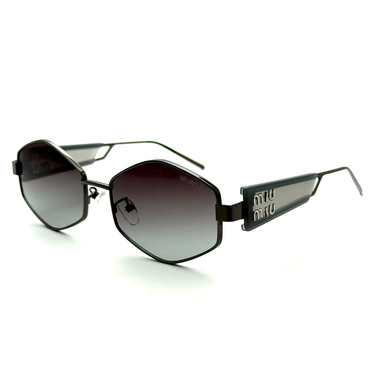 Miu Miu - Grey Gradient Hex Sunglasses