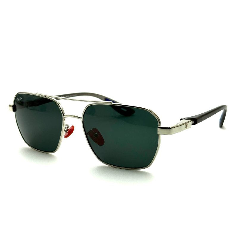 Ray-Ban RB3675M – Silver Frame / Green Lenses