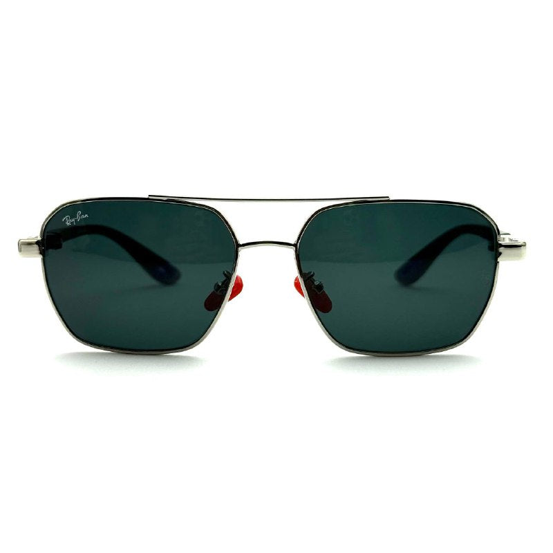 Ray-Ban RB3675M – Silver Frame / Green Lenses