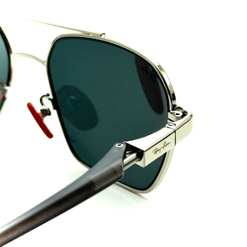Ray-Ban RB3675M – Silver Frame / Green Lenses